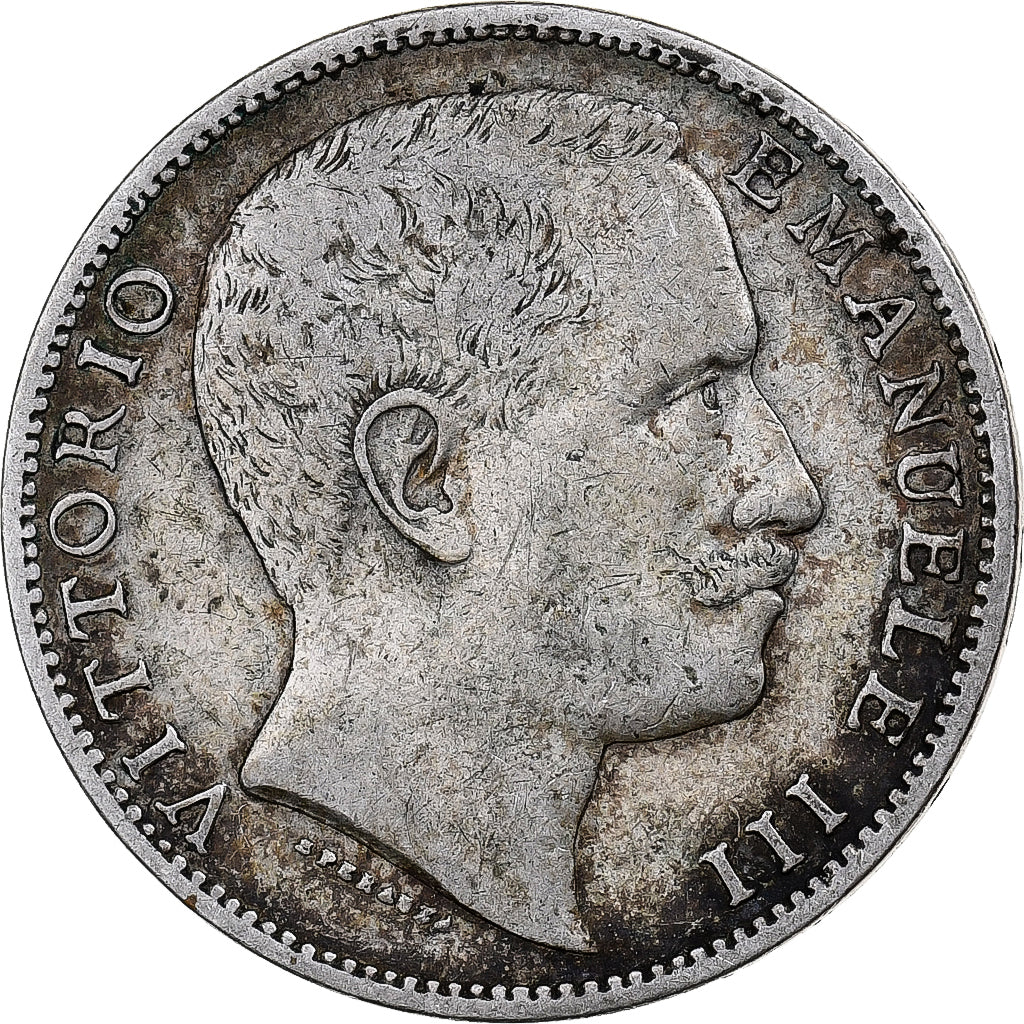 Italia, Vittorio Emanuele II, 2 Lire, 1906, Rome, Argento, MB+