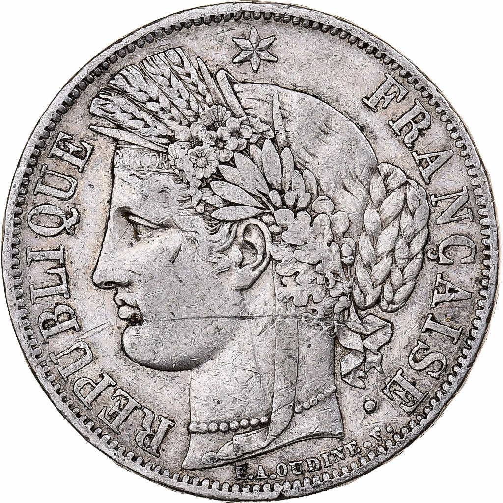 France, Cérès, 5 Francs, 1849, Paris, VF(30-35), Silver, KM:761.1, Gadoury:719