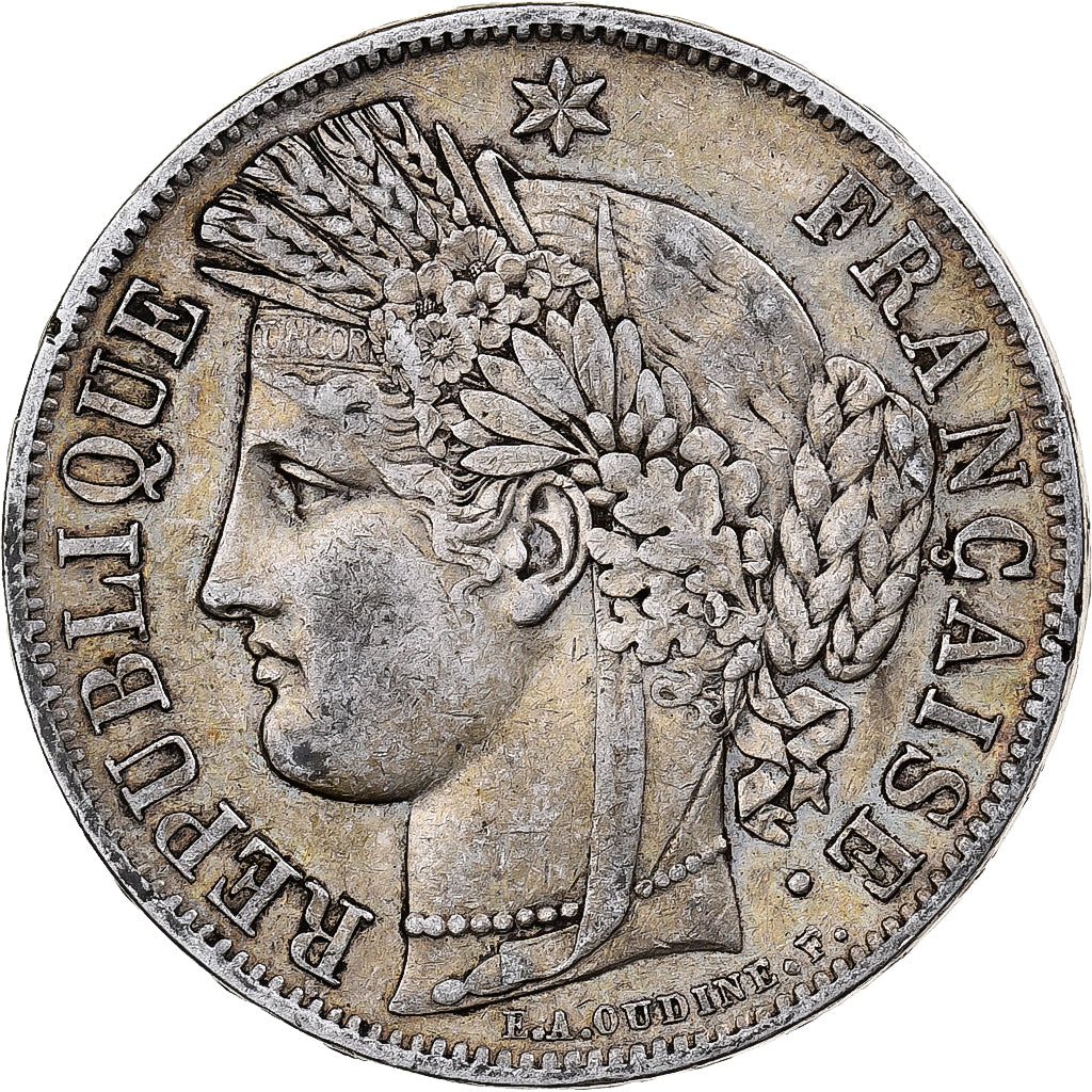 Münze, Frankreich, Cérès, 5 Francs, 1851, Paris, S+, Silber, KM:761.1
