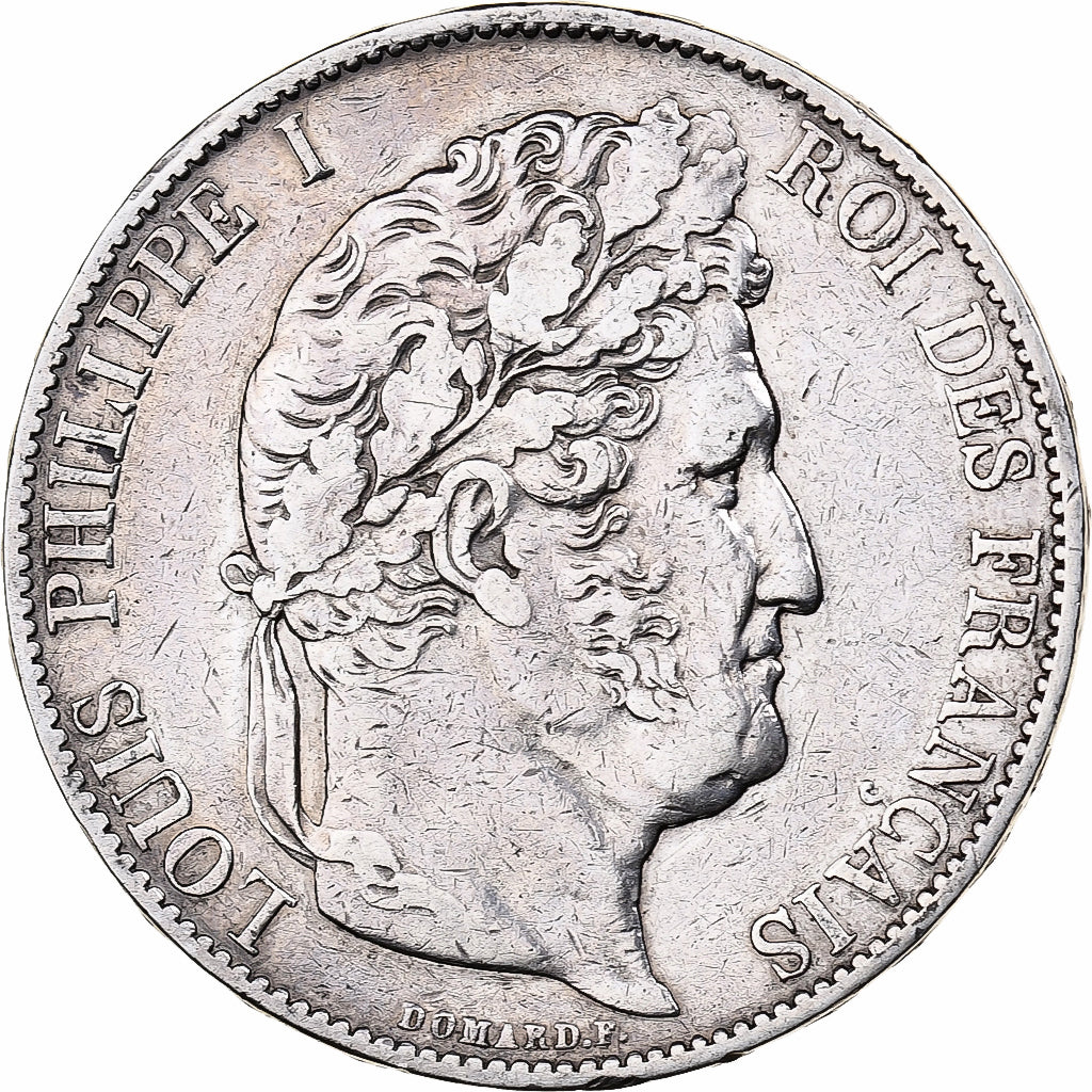 Moneta, Francja, Louis-Philippe, 5 Francs, 1845, Lille, VF(30-35), Srebro
