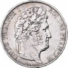 Moneta, Francja, Louis-Philippe, 5 Francs, 1845, Lille, VF(30-35), Srebro