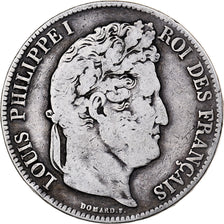 Moneta, Francia, Louis-Philippe, 5 Francs, 1836, Rouen, MB+, Argento, KM:749.2