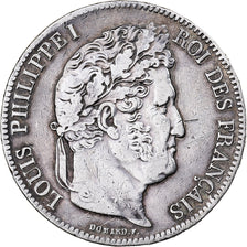 Moneta, Francia, Louis-Philippe, 5 Francs, 1839, Lille, MB+, Argento, KM:749.13