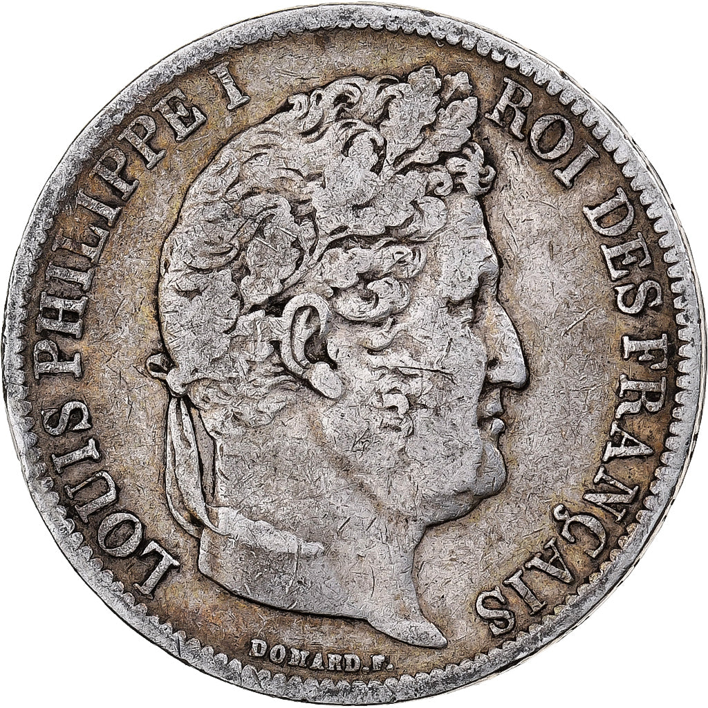 Munten, Frankrijk, Louis-Philippe, 5 Francs, 1831, Lyon, FR+, Zilver, KM:744.2