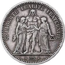 Francia, Hercule, 5 Francs, 1848, Paris, MB+, Argento, KM:756.1