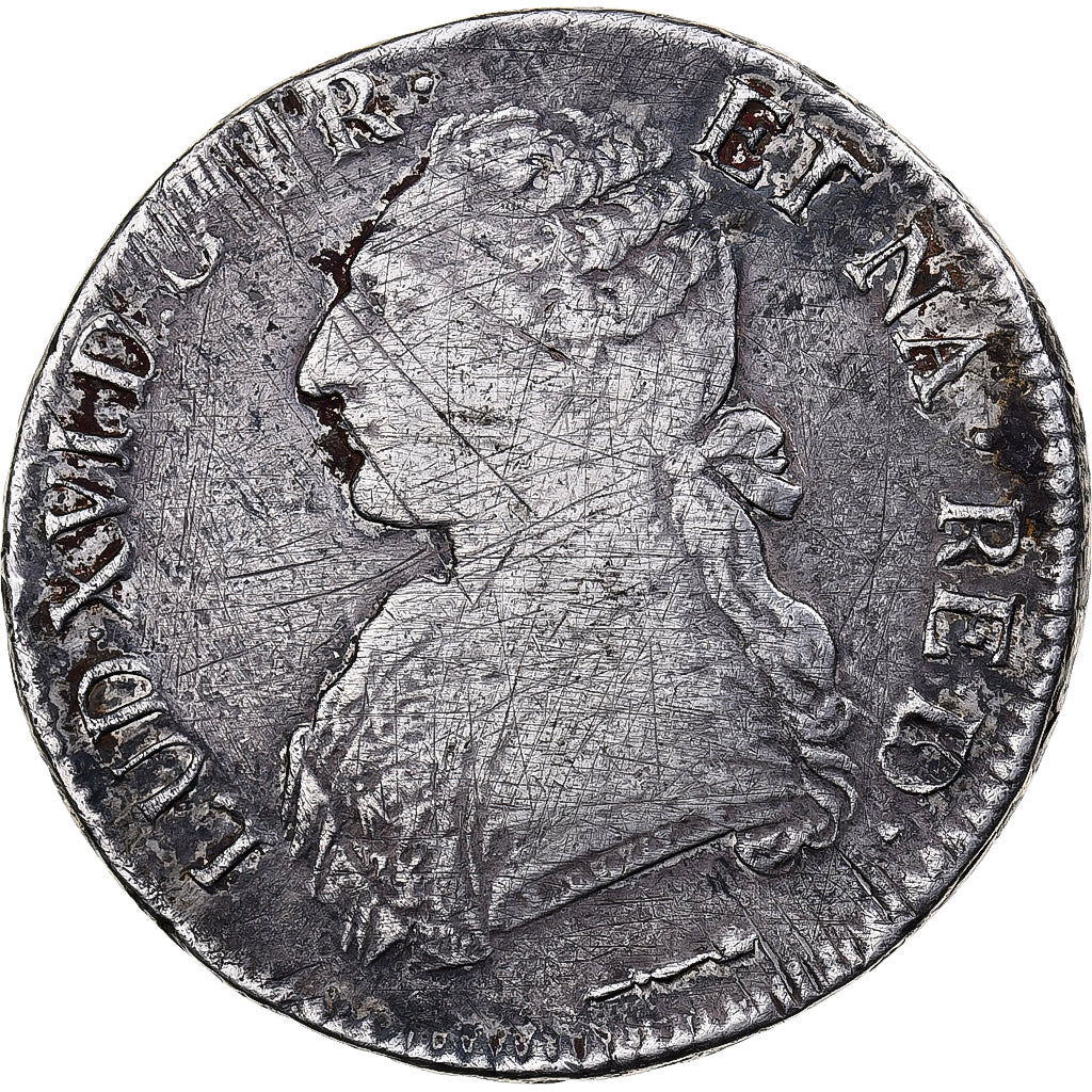 Monnaie, France, Louis XVI, Écu de Béarn aux branches d'olivier, Ecu, 1786