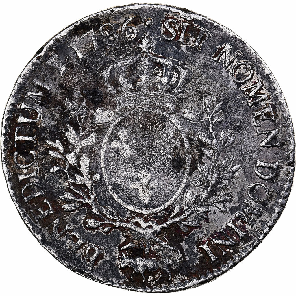 Monnaie, France, Louis XVI, Écu de Béarn aux branches d'olivier, Ecu, 1786