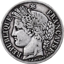 Coin, France, Cérès, 5 Francs, 1849, Paris, VF(30-35), Silver, KM:761.1