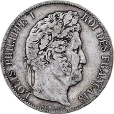 France, 5 Francs, Louis-Philippe, 1847, Paris, Silver, VF(30-35), Gadoury:678a