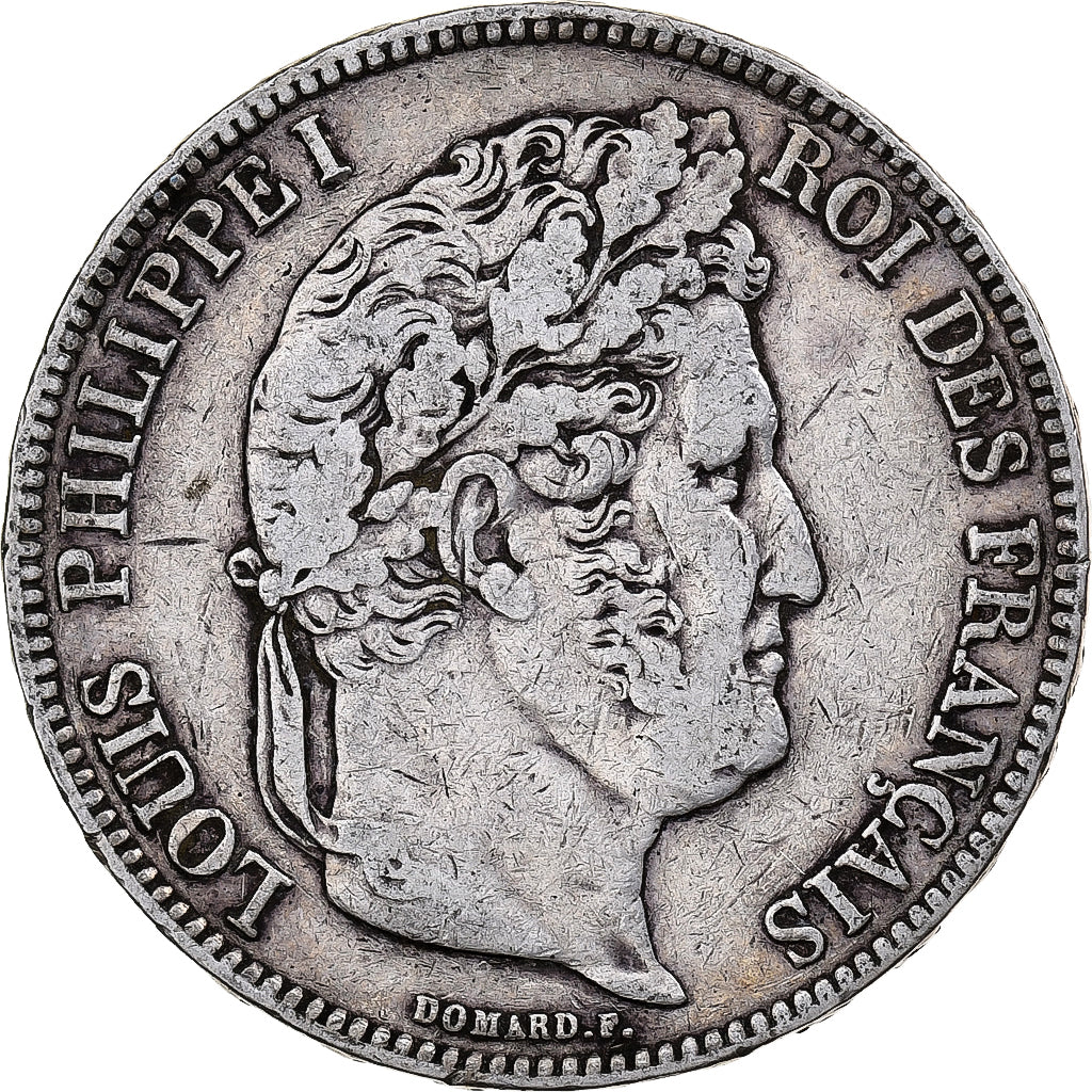 Coin, France, Louis-Philippe, 5 Francs, 1837, Marseille, VF(30-35), Silver