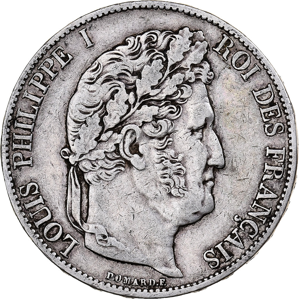 France, 5 Francs, Louis-Philippe, 1847, Paris, Silver, EF(40-45), Gadoury:678a