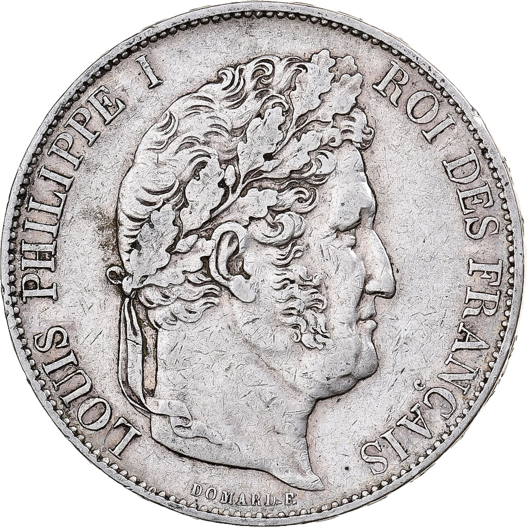 Moneda, Francia, Louis-Philippe, 5 Francs, 1848, Paris, MBC, Plata, KM:749.1