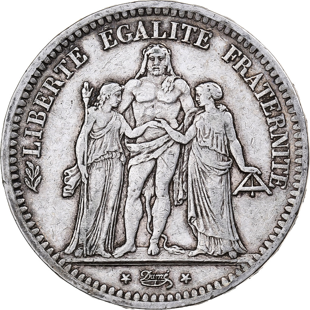 France, 5 Francs, Hercule, 1848, Paris, Silver, EF(40-45), KM:756.1