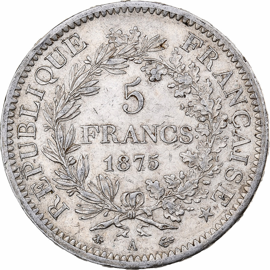 France, Hercule, 5 Francs, 1875, Paris, AU(50-53), Silver, KM:820.1