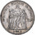 Coin, France, Hercule, 5 Francs, 1876, Bordeaux, EF(40-45), Silver, KM:820.2