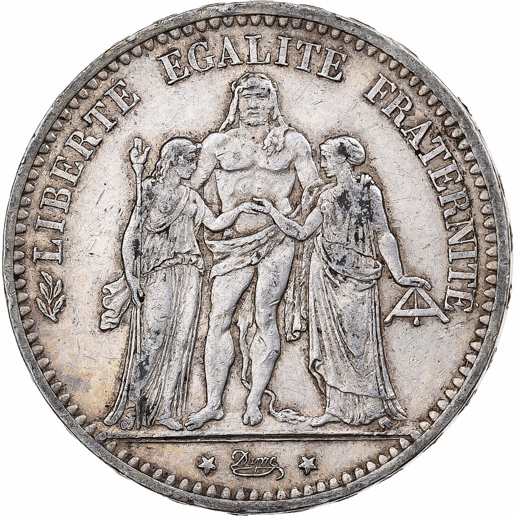 Coin, France, Hercule, 5 Francs, 1874, Bordeaux, VF(30-35), Silver, KM:820.2