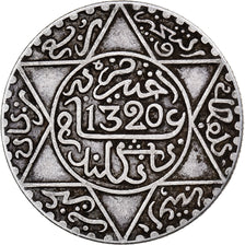 Morocco, 'Abd al-Aziz, 1/4 Rial, 2-1/2 Dirhams, 1902, London, EF(40-45), Silver