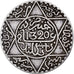 Morocco, 'Abd al-Aziz, 1/4 Rial, 2-1/2 Dirhams, 1902, London, EF(40-45), Silver