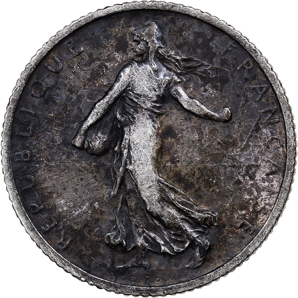 Moneta, Francia, Semeuse, Franc, 1910, Paris, BB, Argento, KM:844.1, Gadoury:467