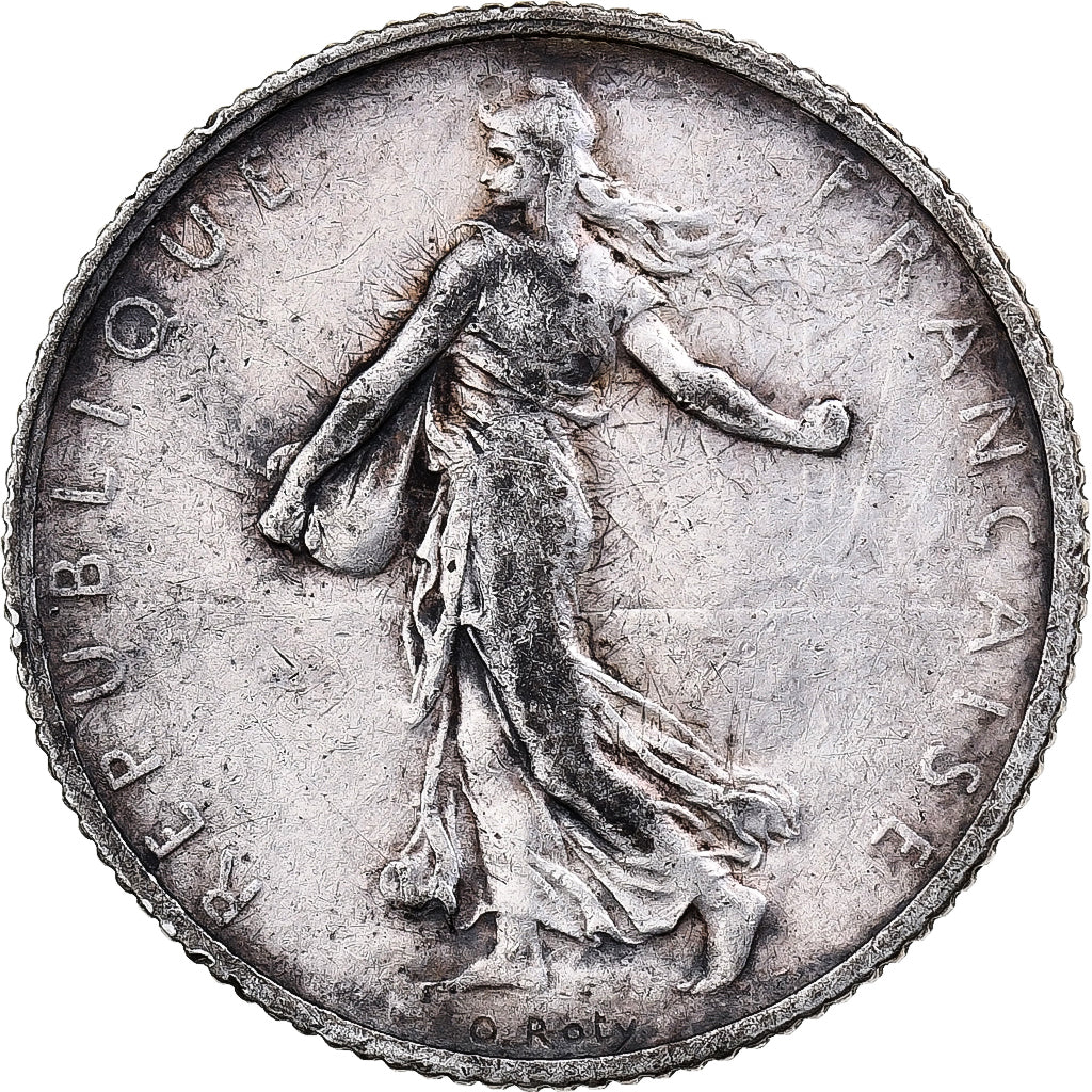 Francia, Semeuse, Franc, 1909, Paris, MB+, Argento, KM:844.1, Gadoury:467, Le