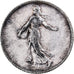 Francia, Semeuse, Franc, 1909, Paris, MB+, Argento, KM:844.1, Gadoury:467, Le