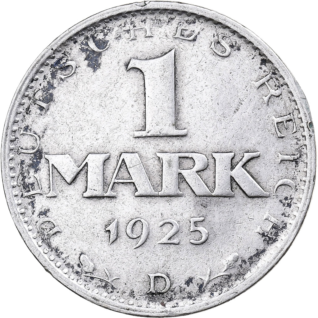 NIEMCY, REP. WEIMARSKA, Mark, 1925, Munich, Srebro, AU(50-53), KM:42