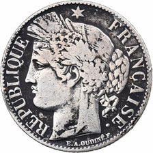 França, 1 Franc, 1888, Paris, Prata, VF(30-35), Gadoury:465a, KM:822.1
