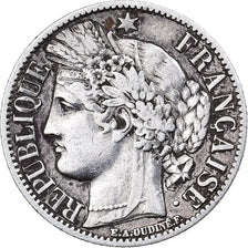 Francia, Franc, Cérès, 1851, Paris, Plata, BC+, Gadoury:457, KM:759.1