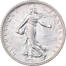 Moeda, França, Semeuse, Franc, 1917, Paris, AU(50-53), Prata, KM:844.1