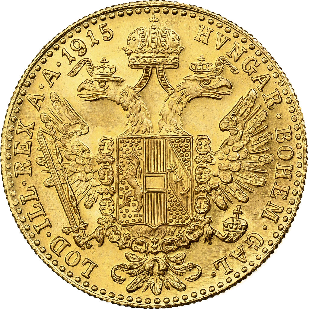 Austria, Franz Joseph I, Ducat, 1915, Vienna, Restrike, Gold, MS(64)