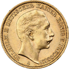 Moneta, Stati tedeschi, PRUSSIA, Wilhelm II, 20 Mark, 1910, Berlin, BB+, Oro