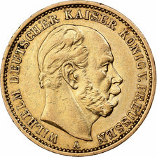 Moneda, Estados alemanes, PRUSSIA, Wilhelm I, 20 Mark, 1877, Berlin, MBC+, Oro