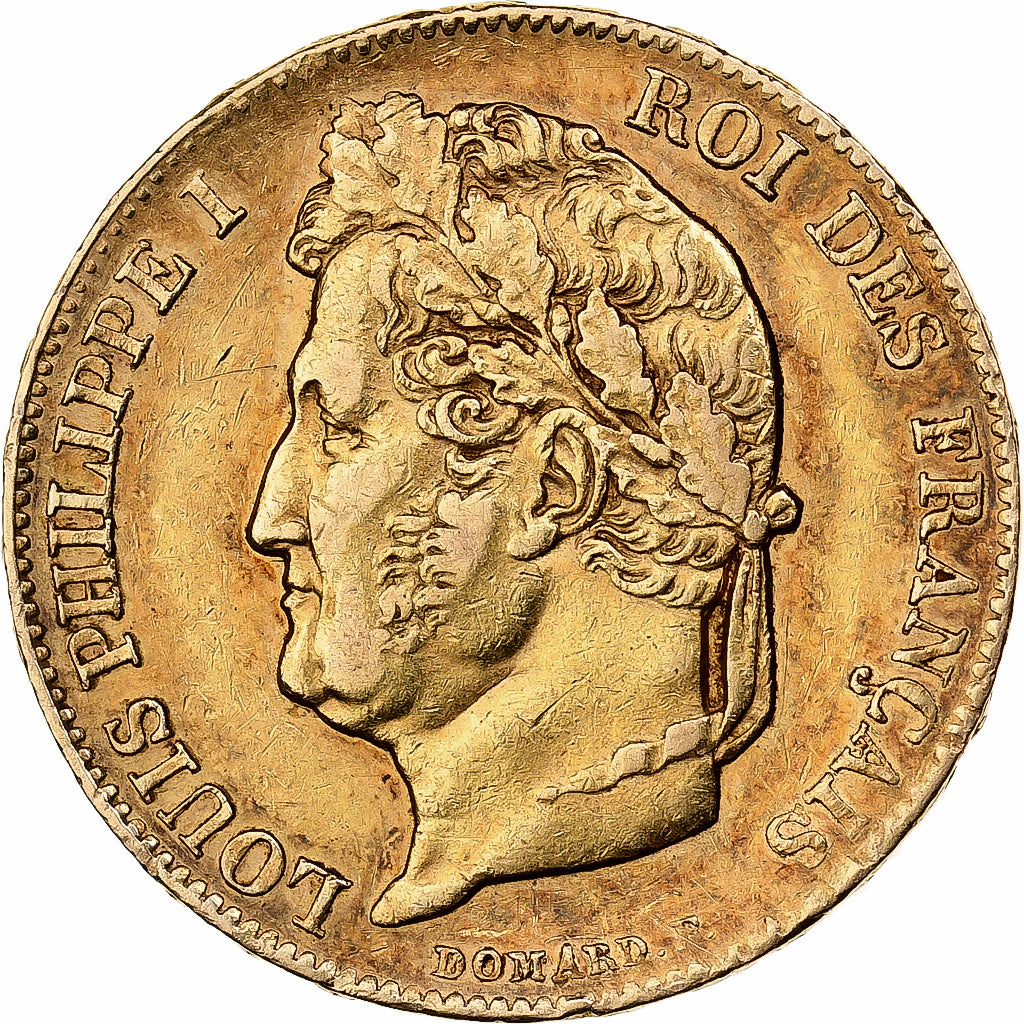 Francja, 20 Francs, Louis-Philippe, 1840, Paris, Złoto, VF(30-35)