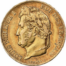 Francja, 20 Francs, Louis-Philippe, 1840, Paris, Złoto, VF(30-35)