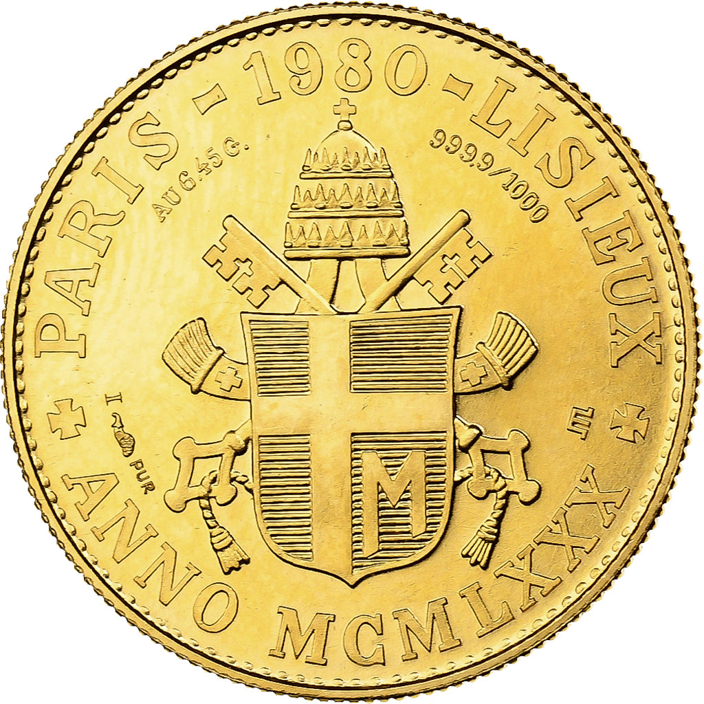 Médaille, Vatican, Jean-Paul II 1980, Or, Poinçon 999,9