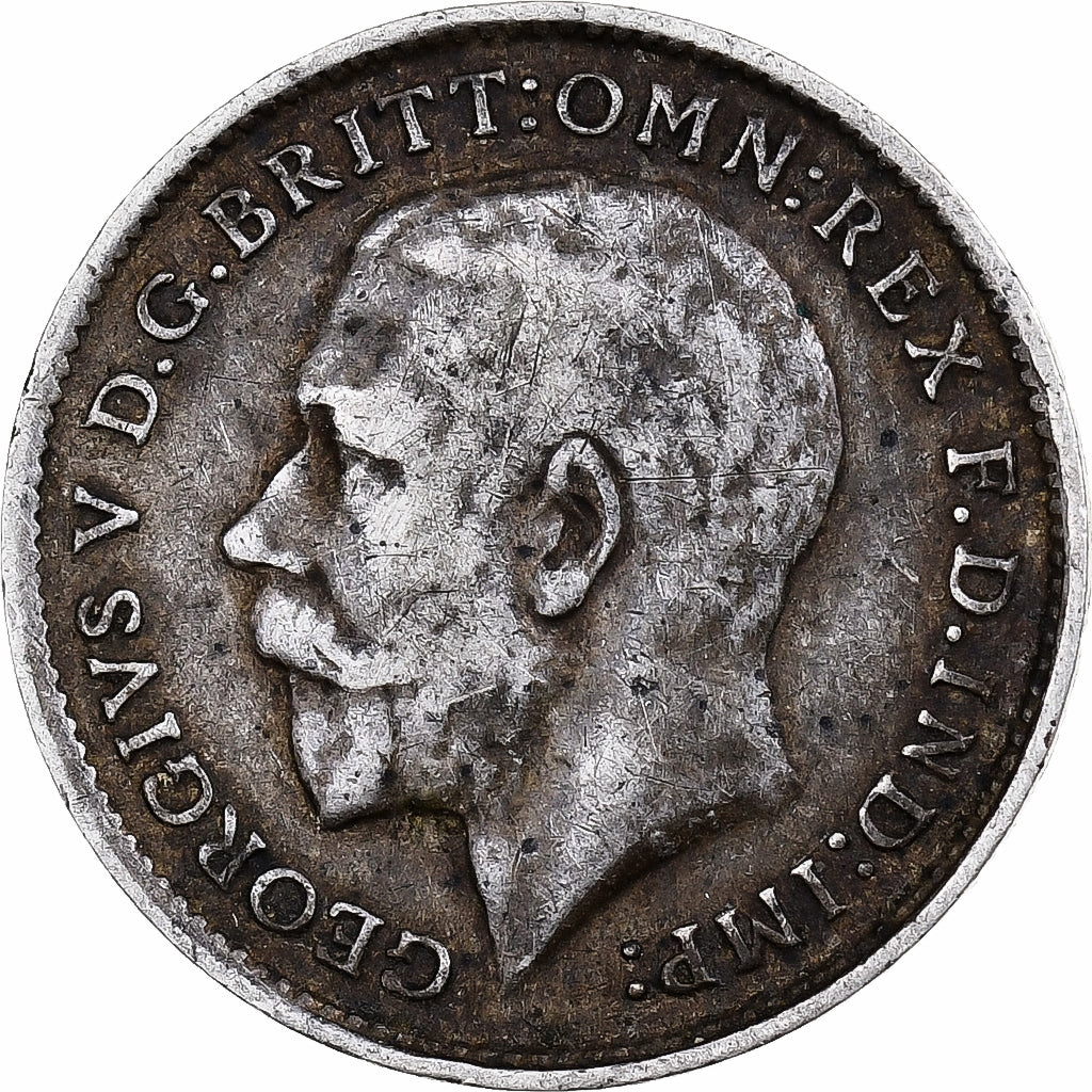Münze, Großbritannien, George V, 3 Pence, 1912, S+, Silber, KM:813