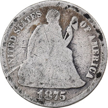 États-Unis, Seated Liberty Dime, Dime, 1875, U.S. Mint, Philadelphia