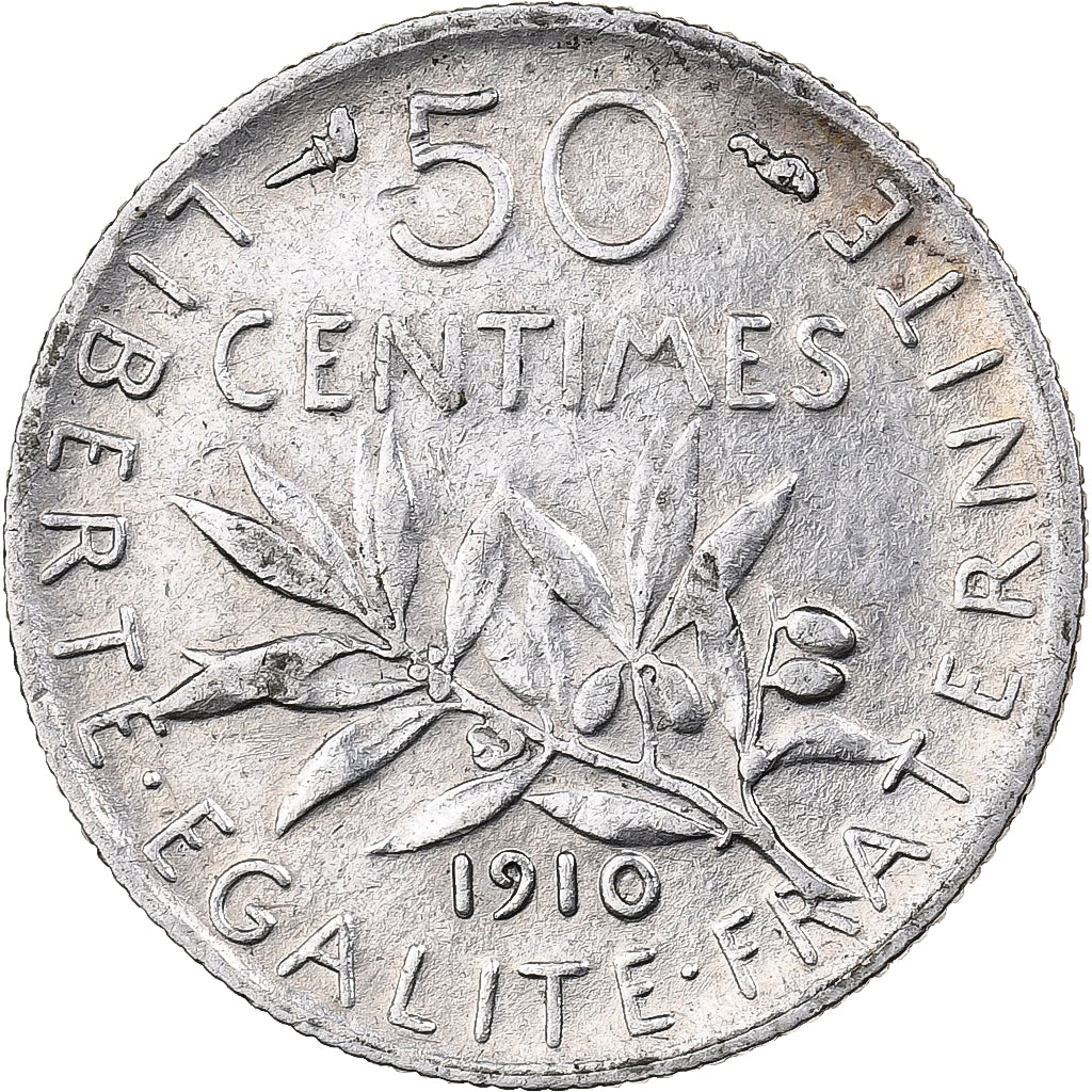 Münze, Frankreich, Semeuse, 50 Centimes, 1910, Paris, S+, Silber, KM:854
