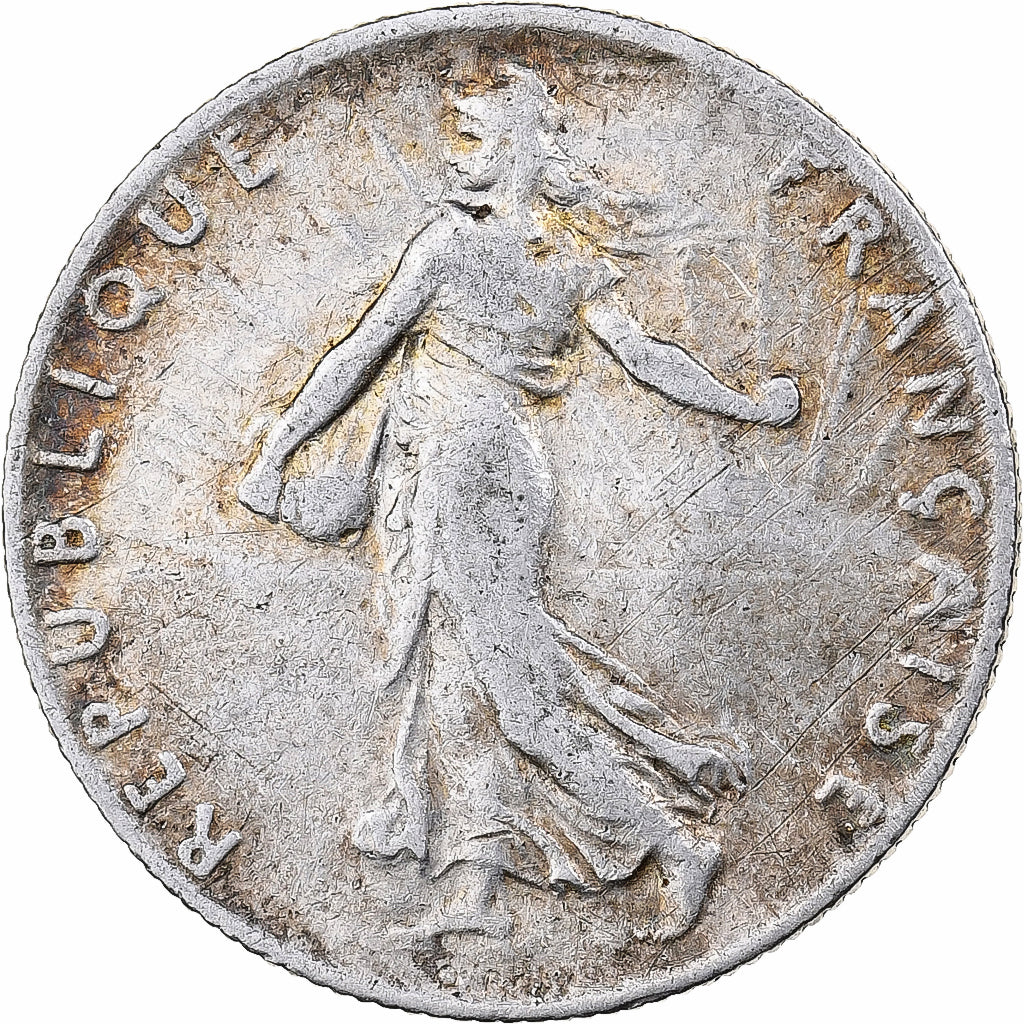 Moneta, Francja, Semeuse, 50 Centimes, 1907, Paris, VF(30-35), Srebro, KM:854