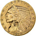 United States, $5, Half Eagle, Indian Head, 1913, Philadelphia, Gold, AU(50-53)
