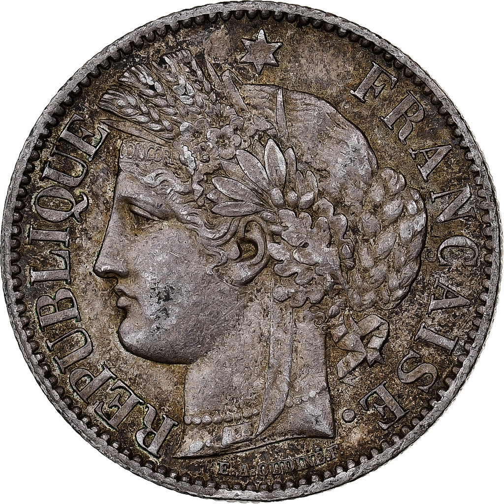 Munten, Frankrijk, Cérès, 2 Francs, 1887, Paris, ZF+, Zilver, KM:817.1