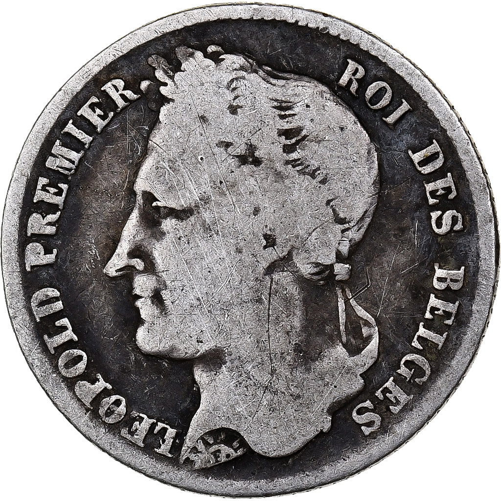 Belgio, Leopold I, 1/2 Franc, 1834, B+, Argento, KM:6