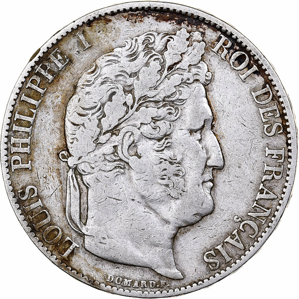 Frankrijk, 5 Francs, Louis-Philippe, 1845, Lille, Zilver, FR+, Gadoury:678a