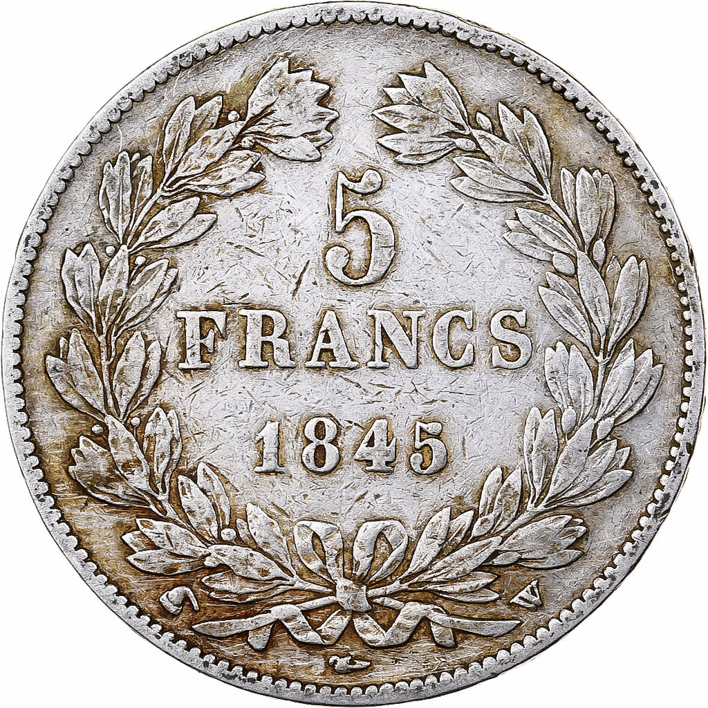 Frankrijk, 5 Francs, Louis-Philippe, 1845, Lille, Zilver, FR+, Gadoury:678a