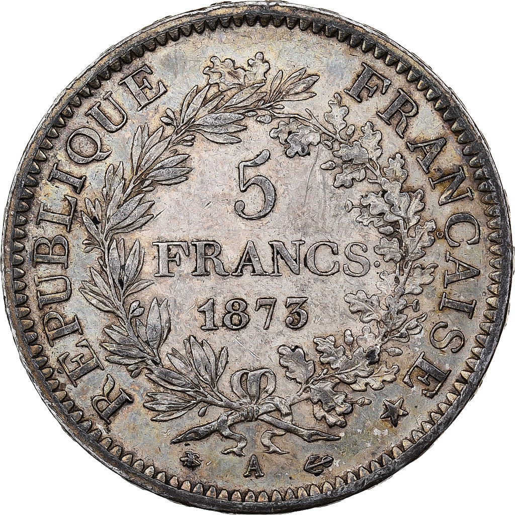 Francia, 5 Francs, Hercule, 1873, Paris, Plata, EBC, Gadoury:745a, KM:820.1