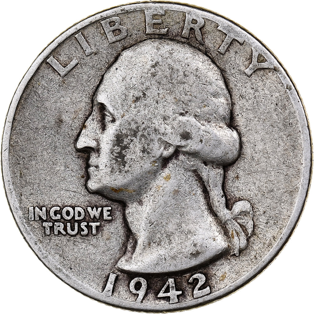 Coin, United States, Washington, Quarter, 1942, Philadelphia, EF(40-45), Silver