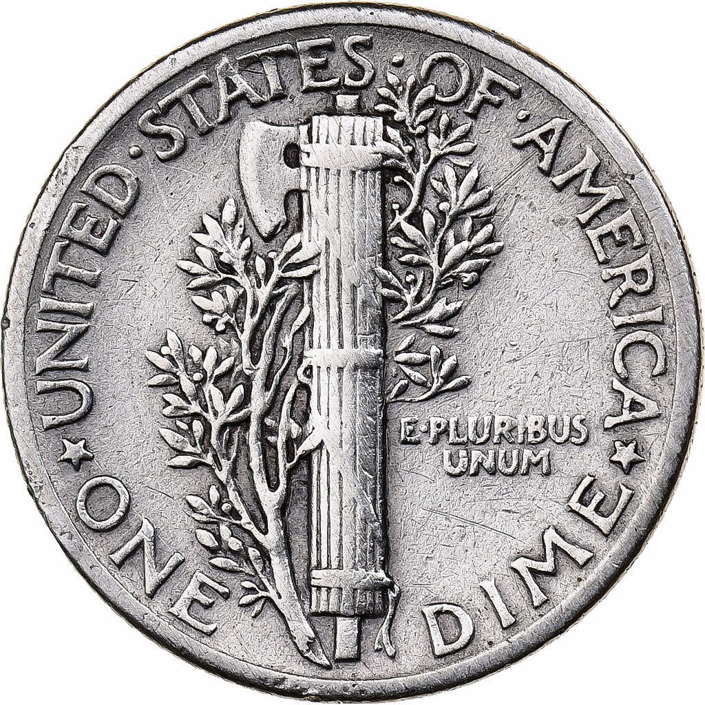 United States, Dime, Roosevelt Dime, 1943, U.S. Mint, Silver, AU(55-58), KM:195