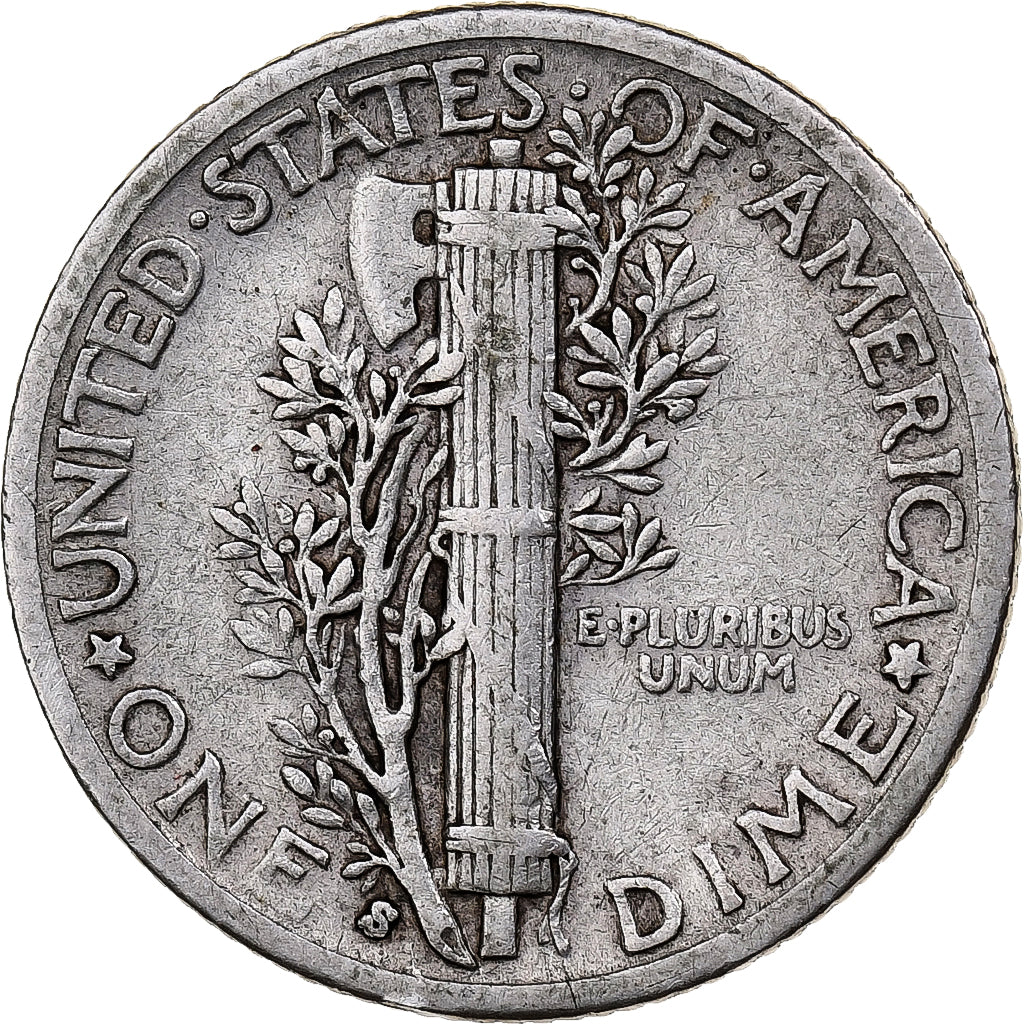 United States, Dime, Mercury Dime, 1936, San Francisco, Silver, VF(30-35)