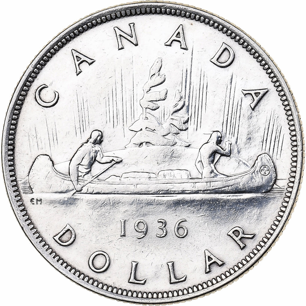 Moeda, Canadá, George V, Dollar, 1936, Royal Canadian Mint, Ottawa, EF(40-45)