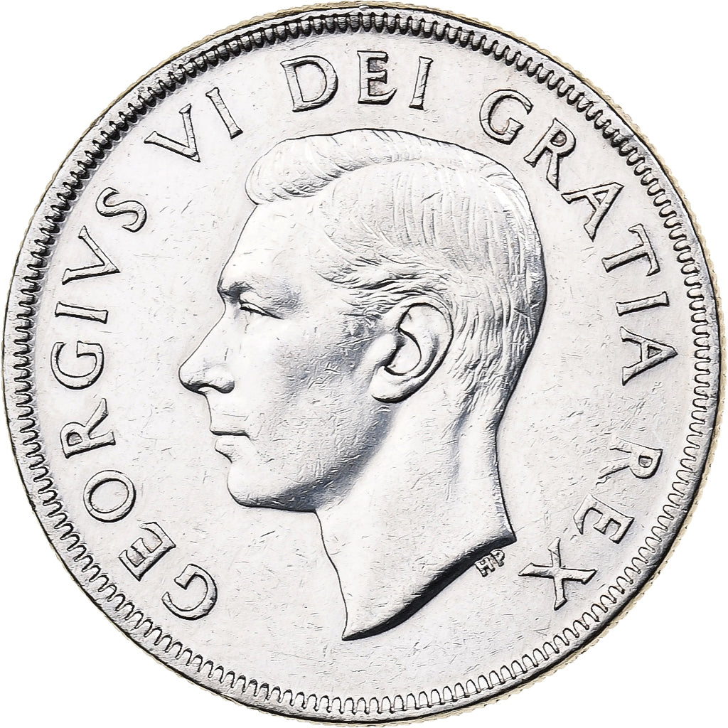 CANADA, Dollar, 1952, Royal Canadian Mint, KM #46, AU(50-53), Silver, 36, 23.25